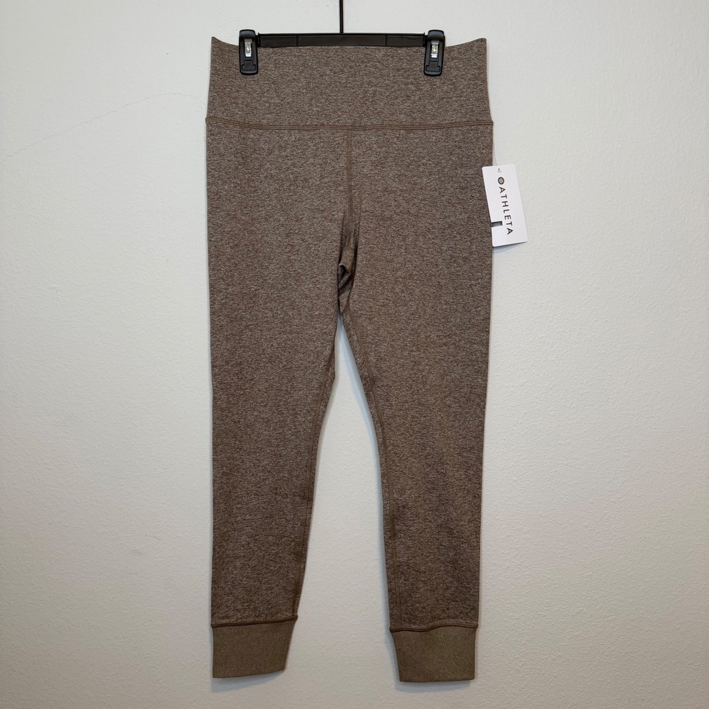 Athleta Softluxe Tights Brown Tan XL NWT Athleisure Lounge Minimalist Preppy